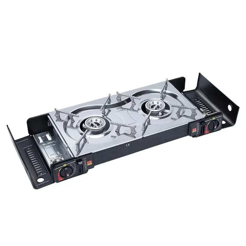 Gas Cooktops 2 Burner Camping Stove double Burner Gas Stove Cylinder Camp Stove With 2 Burner Outdoor Camping Barbecue Kitchen