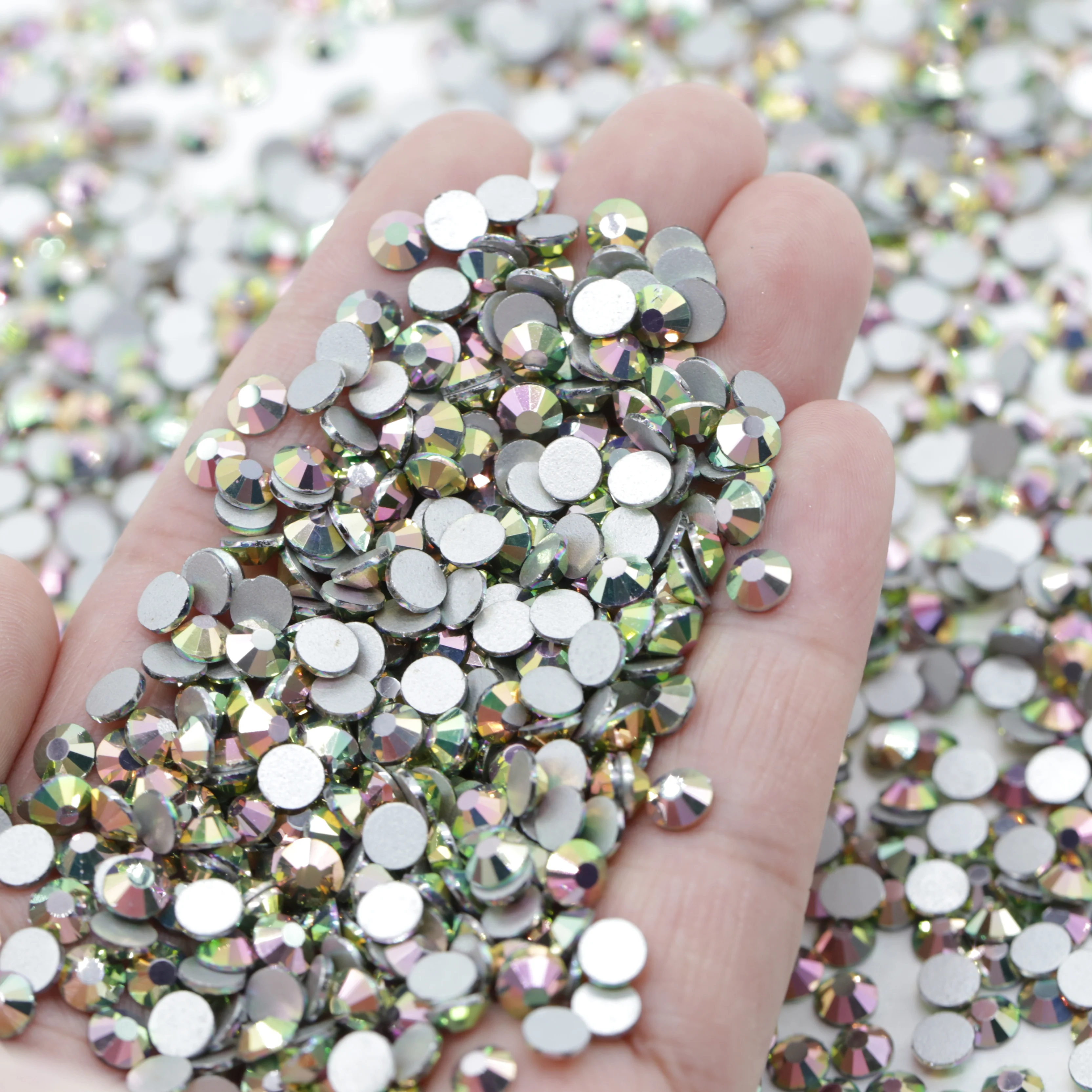 XULIN Free Sample New Galaxy Pink Color SS6-SS20 1440pcs/bag Flat Back Crystal Glass Rhinestone