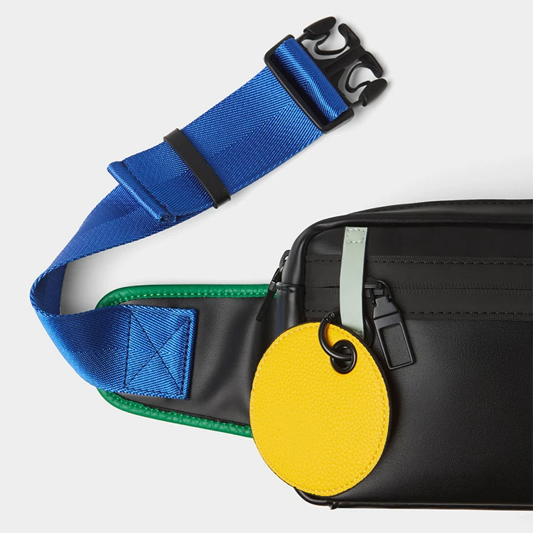 Custom Fashion Pu Leather Front Pack Men Cross Body Sling Pouch Mens Shoulder Chest Bag