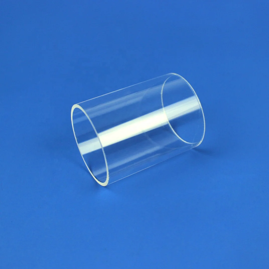 HM High temperature heat resistant large diameter UV lighting optical fused clear quartz glass cylinder capillary test pipe