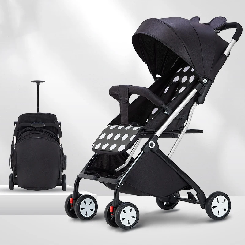Hot style Aluminium Alloy PE board 2 in 1 pitman style baby walkers strollers