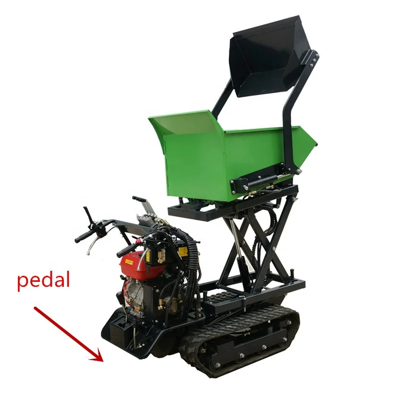 CE(MD/EMC/NOISE) Approved 800kg Loading Capacity Diesel/ Gasoline Engine Powered All-Terrain Utility Mini Track Dumper