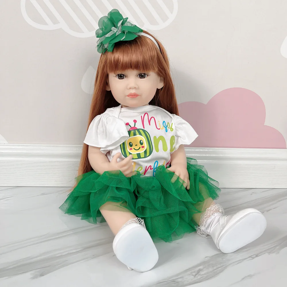 22inch reborn baby dolls cute boneka full body silikon realistic baby toy for children gift