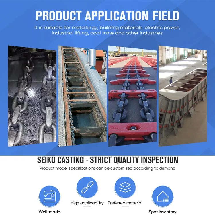 Alloy steel structure conveyor chain Strong corrosion resistant ore chain for ore handling
