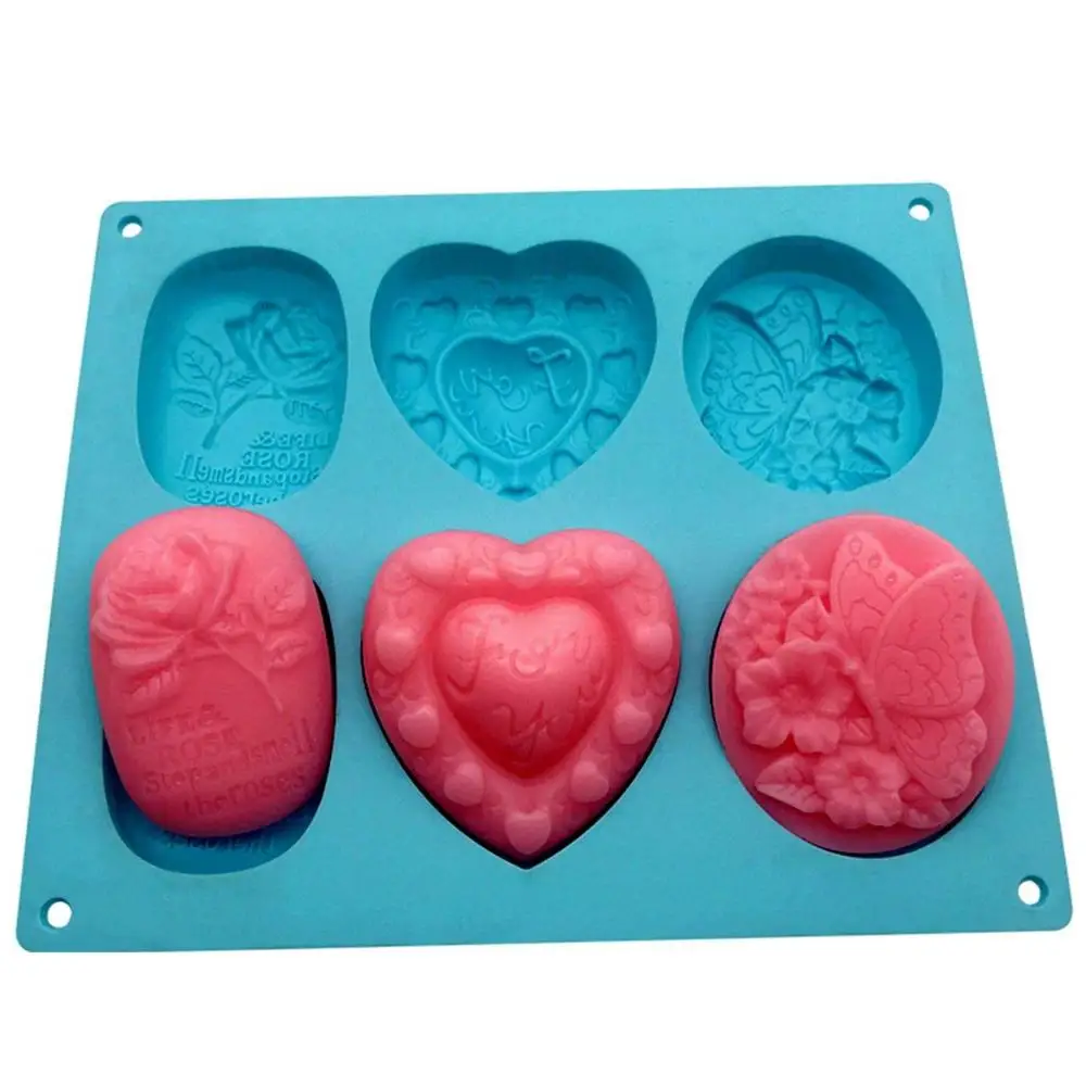 Cake Concrete Mold Chocolate Making Soap Ice Cream Rubber Mould 6 Cavities Silicone Cake Tools 3~5days Silicon Cake Mold Moulds