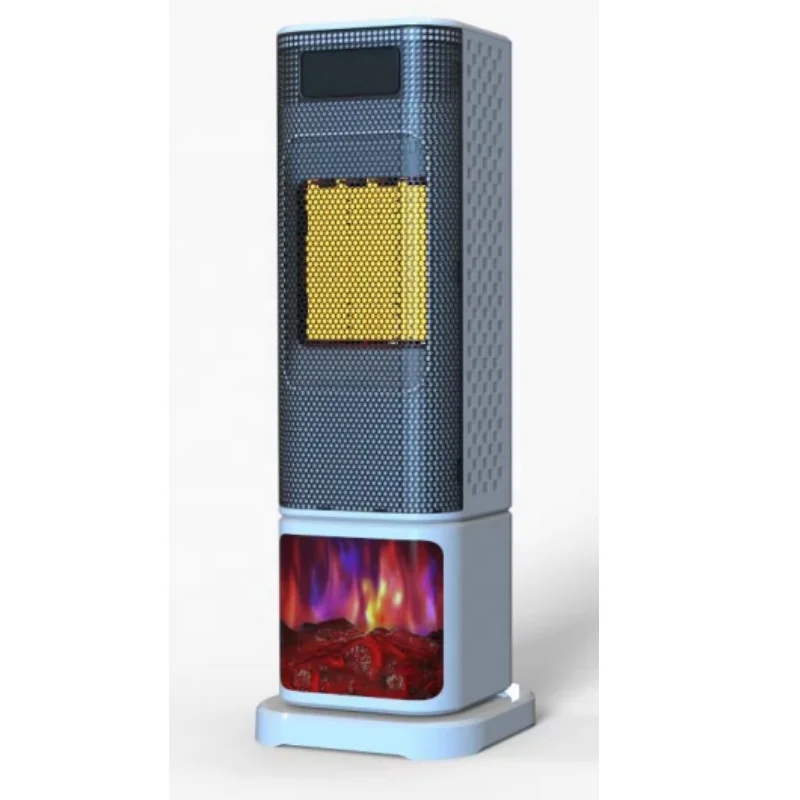 1500W PTC fan heater with fireplace decoration