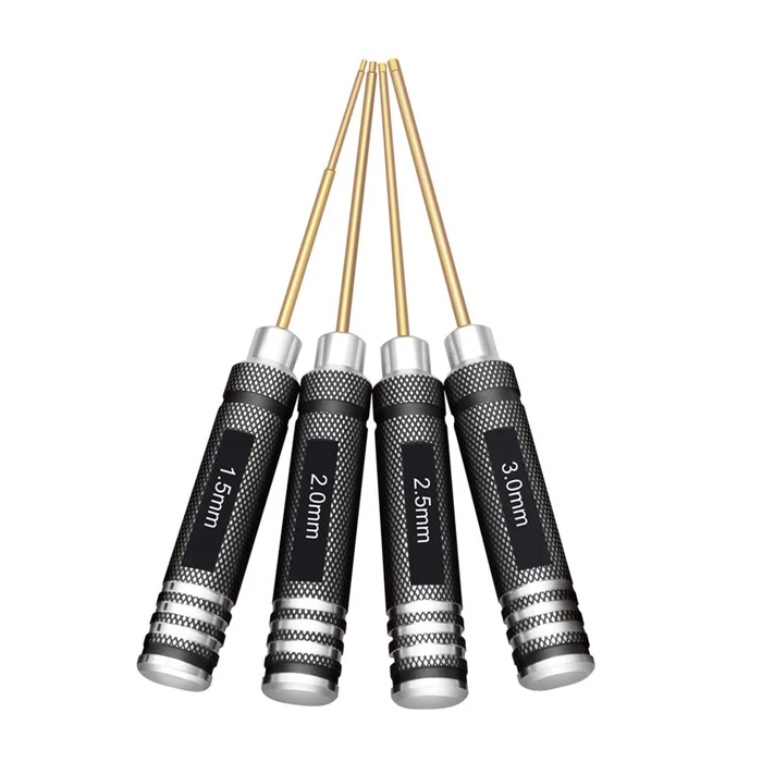 Hex Screw Driver Set Titanium Hexagon Screwdriver Wrench Tool Kit for Multi-Axis FPV Racing Drone RC Quadcopter Helicopter Car