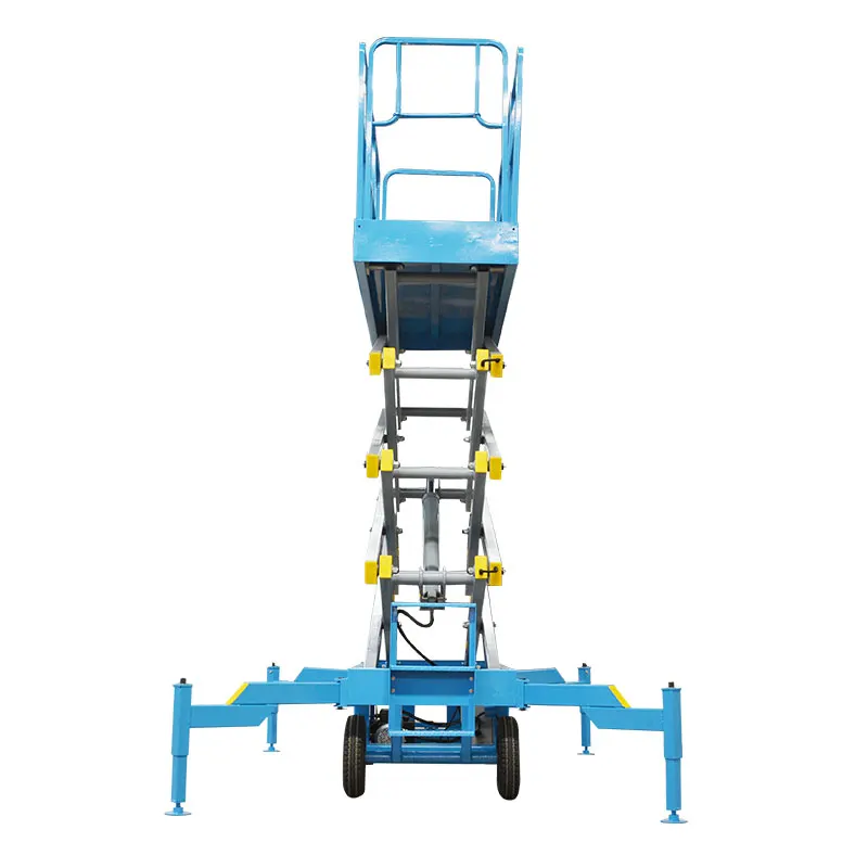 Qiyun electric one person single man mobile towable small platform scissor lift
