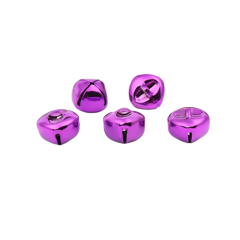 Environmentally friendly colorful cross bells vacuum hanging plated Christmas tree bells DIY  Arts and crafts accessories