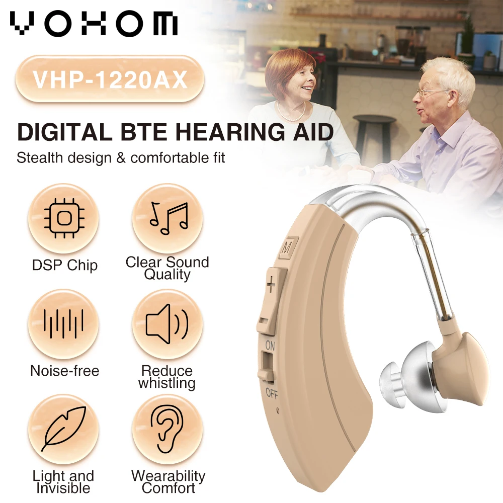 VOHOM Real 100% digital hearing AIDS earphones Exclusive chip R&D for deafness aids hearing
