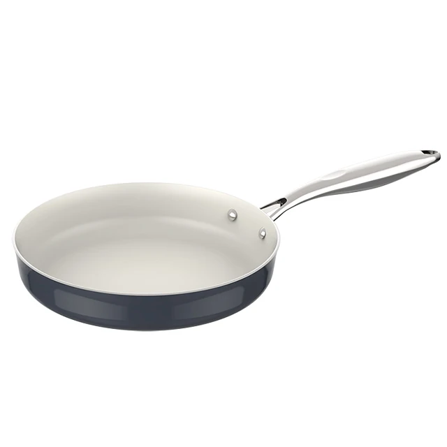 Commercial Restaurant Silicon Polyester 2 Pcs Fry Pan Set Nonstick Frypan Cookware