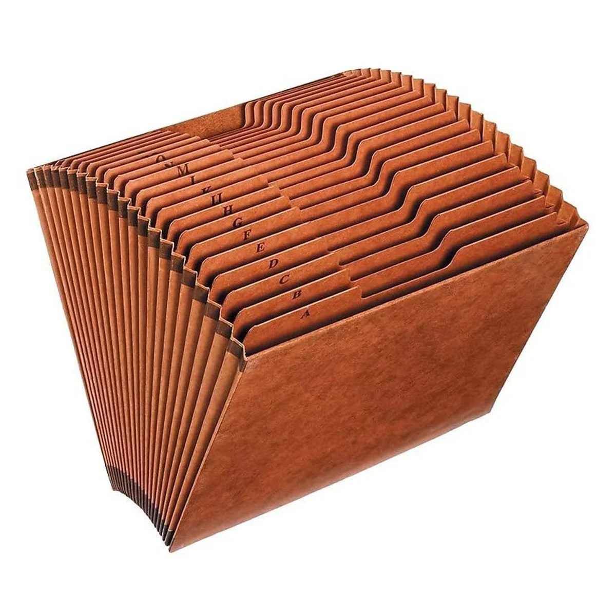 21 pockets A-Z Index Letter Size Brown Recyclable material Heavy-Duty Expanding File