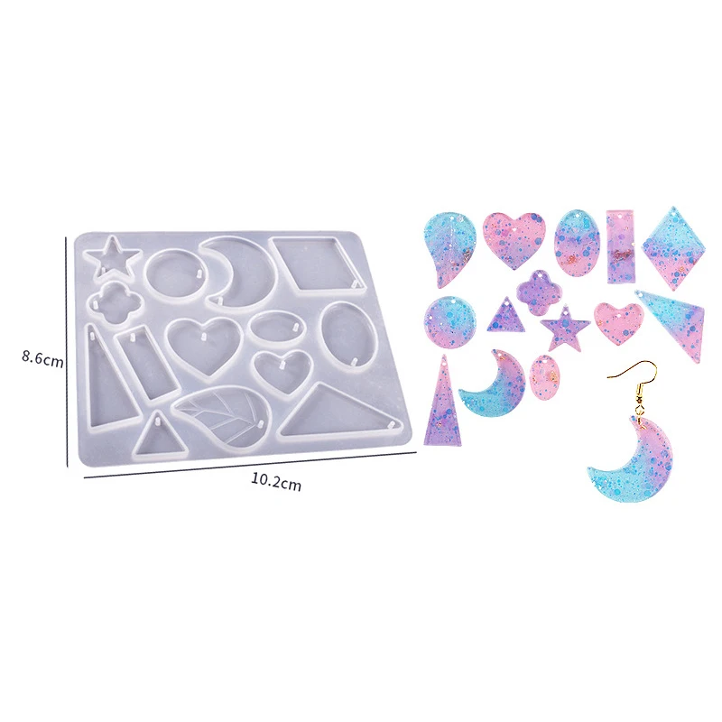 DIY handmade epoxy heart picture frame shape resin mold silicone ornament resin molds