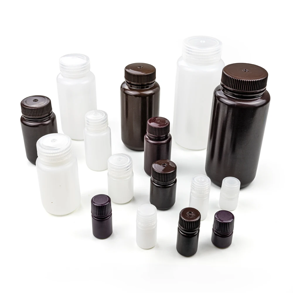 Free Samples Plastic Hdpe Pp Wholesale Standard Biochemical Wide-mouth Reagent Bottles For Lab