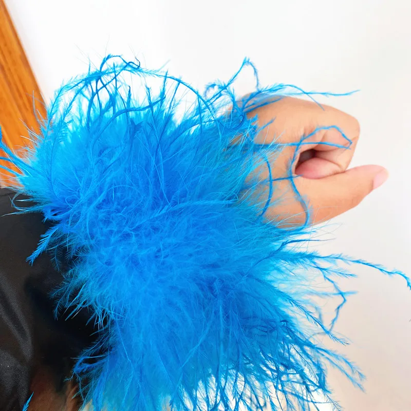 Wholesale Custom Color Turkey Feather Slap Band Fashion Feather Snap Bracelets