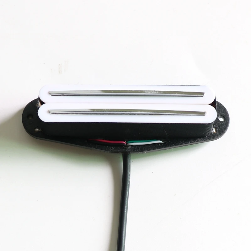 Low Noise Double Coil Chrome Rail Humbucking Single Guitar Pickup with Splitting Output Wire
