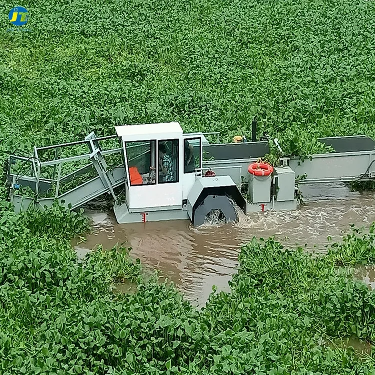 Водный мусорный скиммер травяная лодка для очистки речной