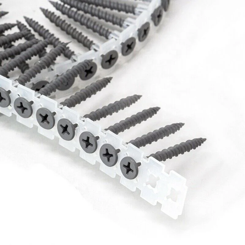 50 Screws Per Strip Screw Drill Chain Adapter Power Drill Guns Drywall To Wood Collated Screw #8 1-3/4