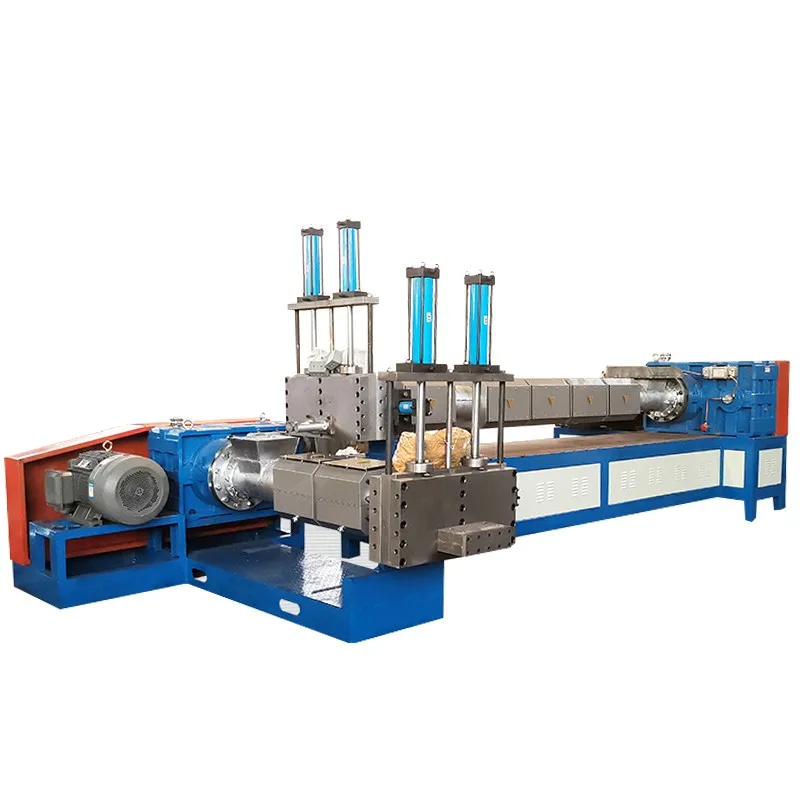 China Manufacturer Recycling Heavy Duty Waste Pe Pp Plastic Granules Single Screw Twin-Unit Granule Pelletizing Machine