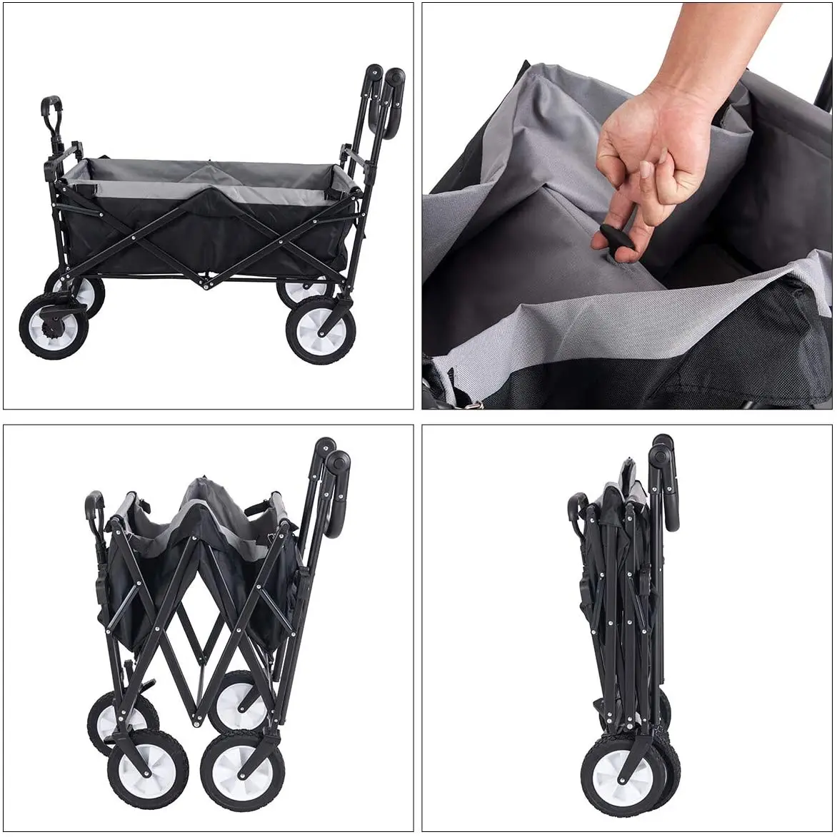 Zhejiang camping folding trolley  folding wagon collapsible wagon cart
