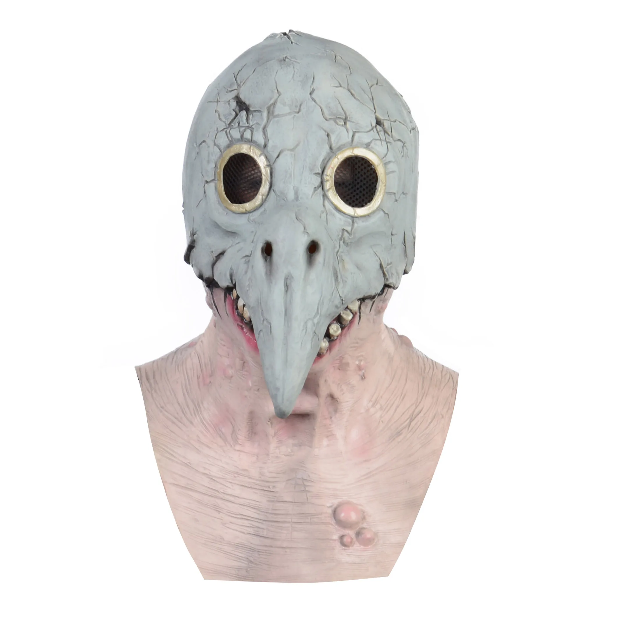 Realistic props disposal silicone face mask scary bloody halloween mask