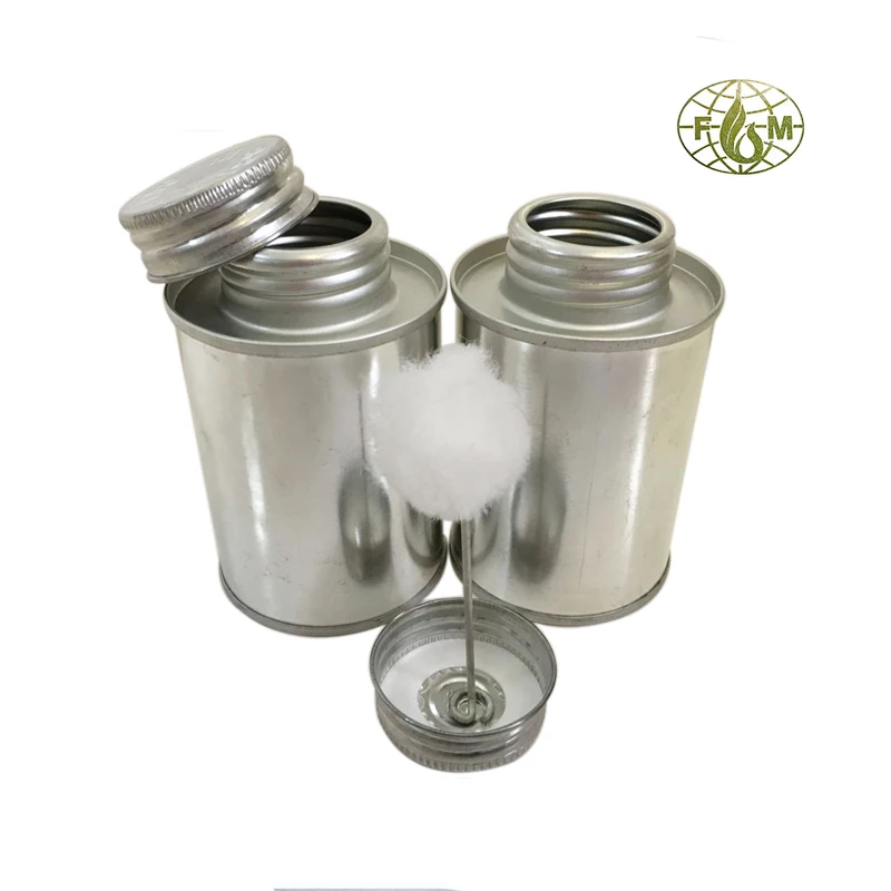4oz 125ml pvc solvent cement tin can metal glue cans and brush