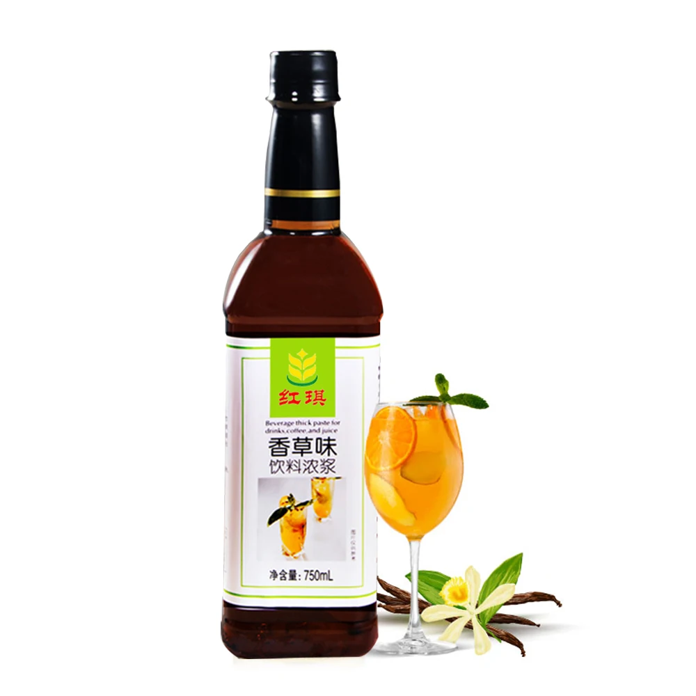 oem Vanilla flavor syrup maple bubble tea supplies supplier fruit Bubble Tea Materials Factory