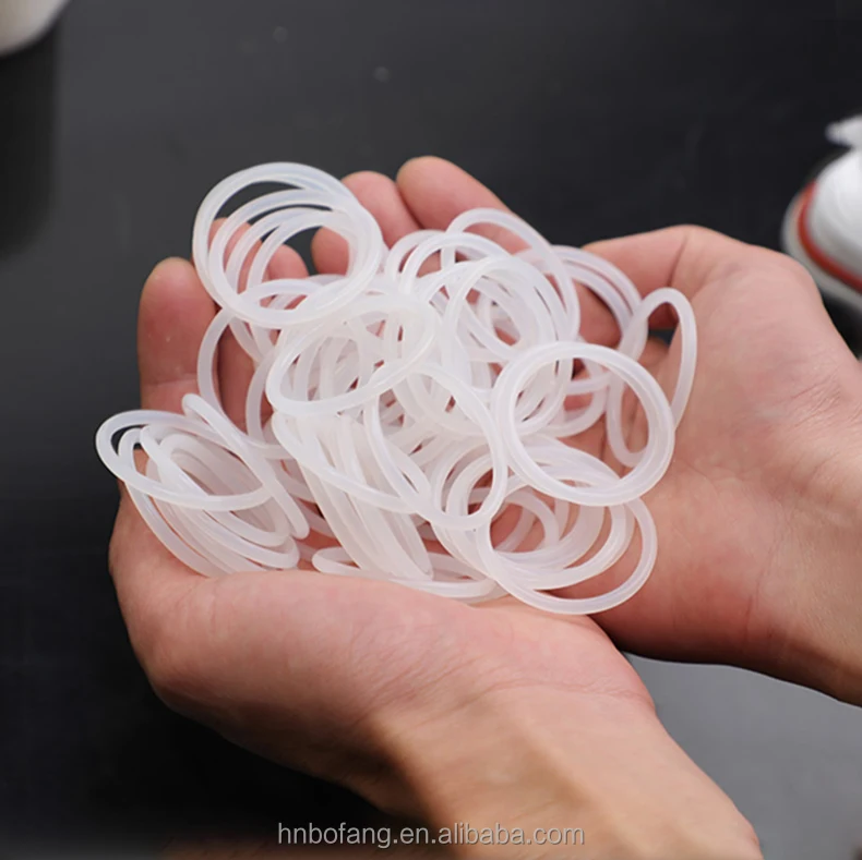 Big Size Heat Resistant 4 mm CS Diameter Clear Transparent Silicone Rubber O Ring Seals