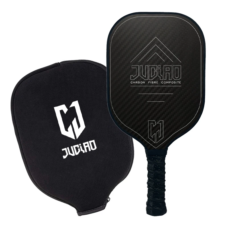 JUCIAO Profesional 3K Carbon Fiber Racket Enhanced Maximum Spin Carbon Textured Surface Pickleball Paddle