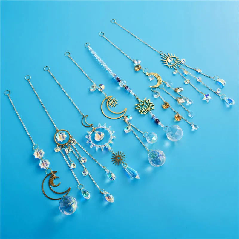 2022 Hot Sale JINGSHENG wholesale Suncatcher Octogon  K9 Glass Drop Crystal Prisms Pendant for  Accessories pendant gj-002