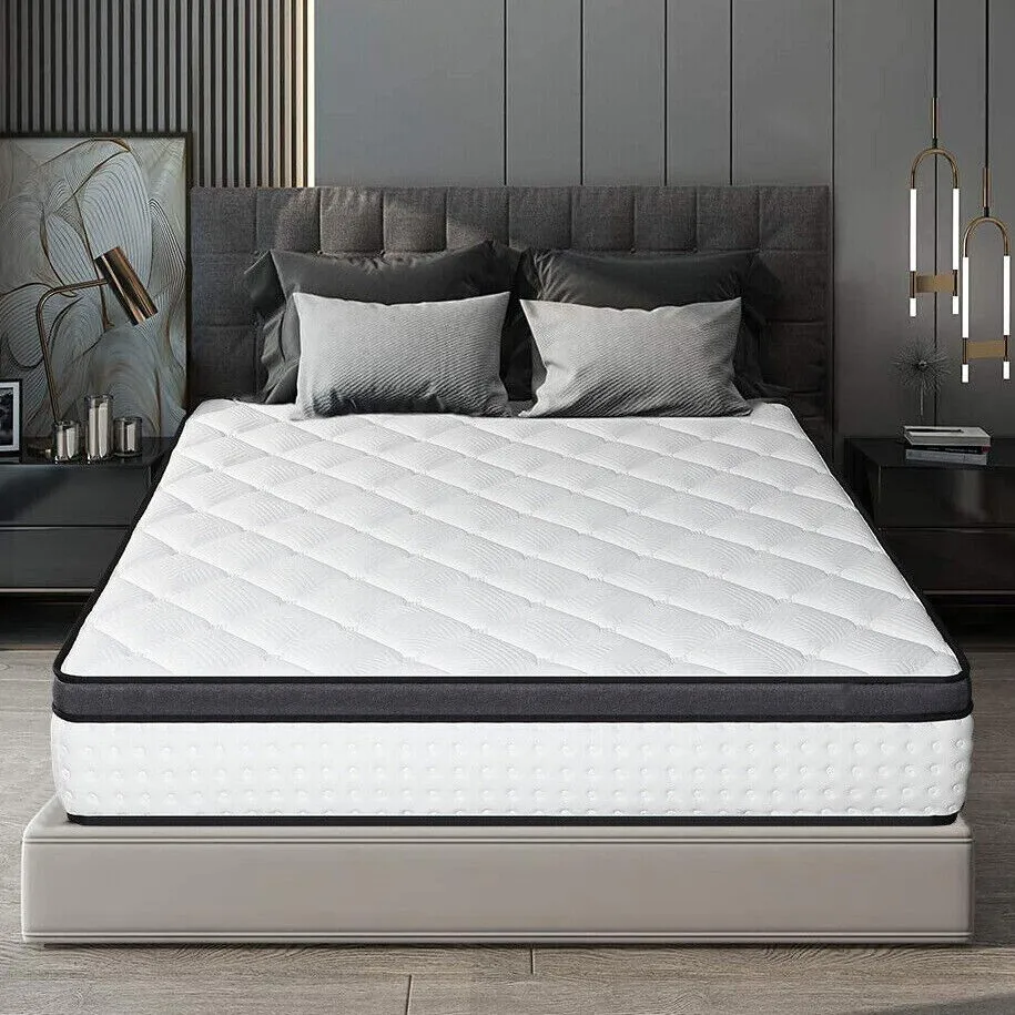 Hotel Natural Latex Memory Foam Mattress 8/10/12/14 Inches, King/Queen Size  Roll Up Sleep Gel Twin Pocket Spring Bed in A Box