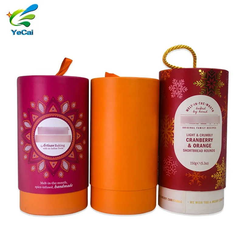 Innovative Tea packaging Materials Custom Printing Food Storage Containers Packaging box Round Kraft Cardboard Cylinder