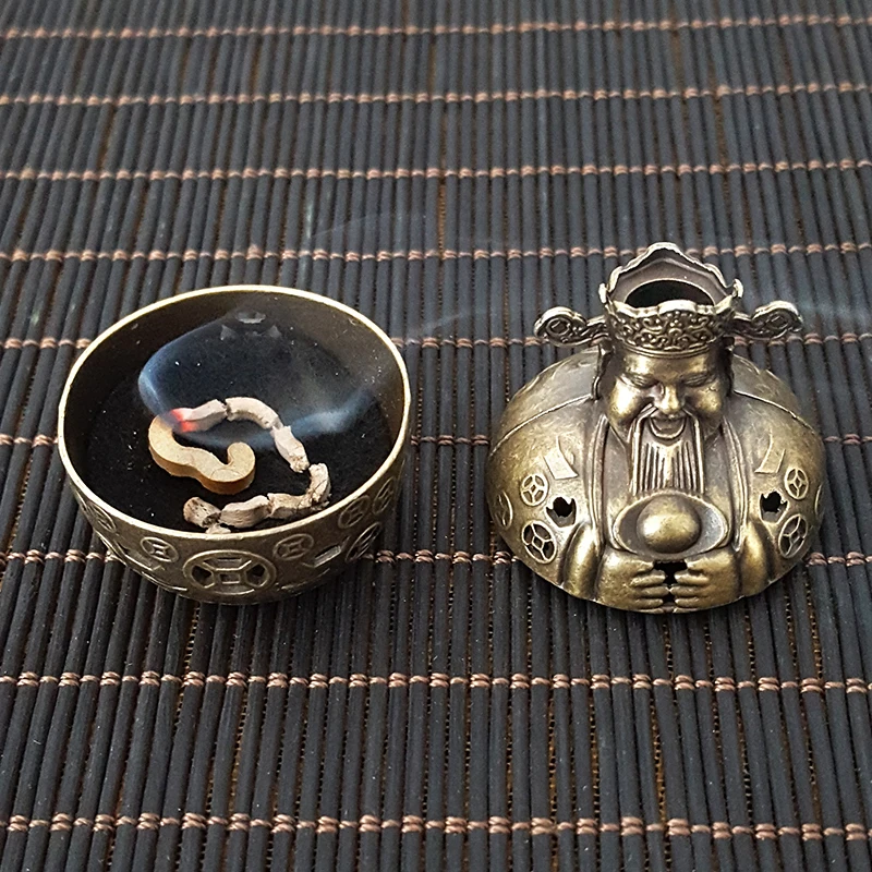The God of Wealth Incense Sticks Holder Plate Healing Incense Burner Holder Censer Rack Table Supplies Incense Stand Ash Catcher