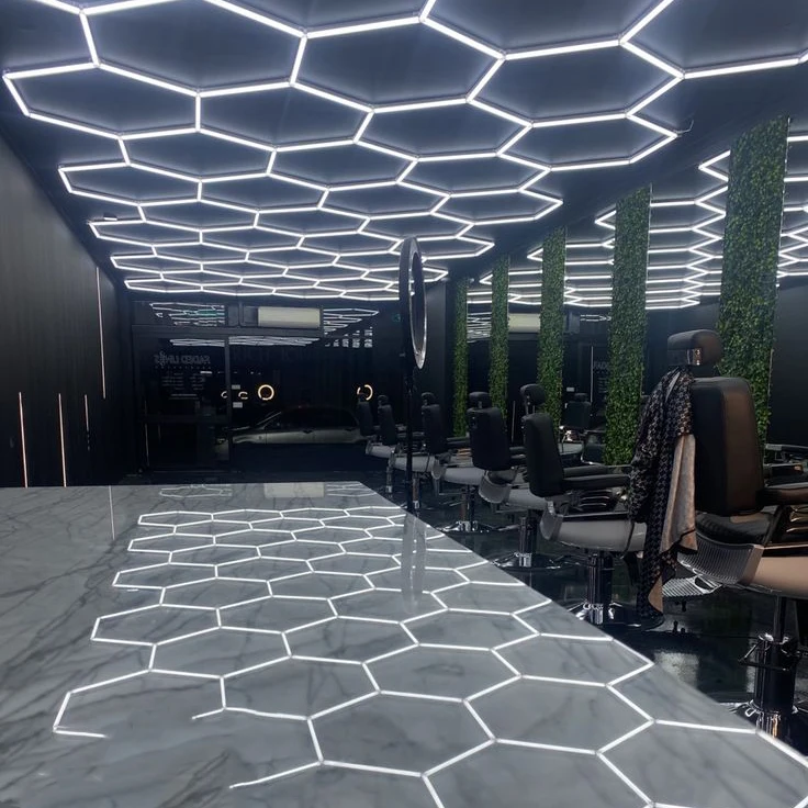 Прямые продажи с завода лучшие шестиугольные светодиодные потолочные светильники для автомойки система освещения гаража