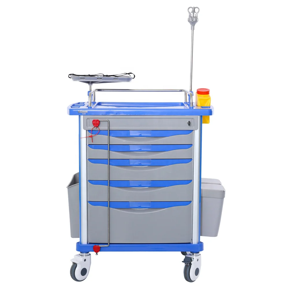 Долговечная медицинская аварийная тележка TC4001A из