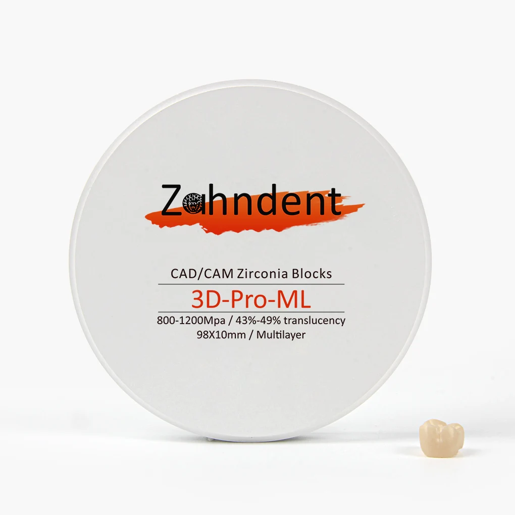 Zahndent high performance cad cam milling material 3d pro multilayer zirconia block open system