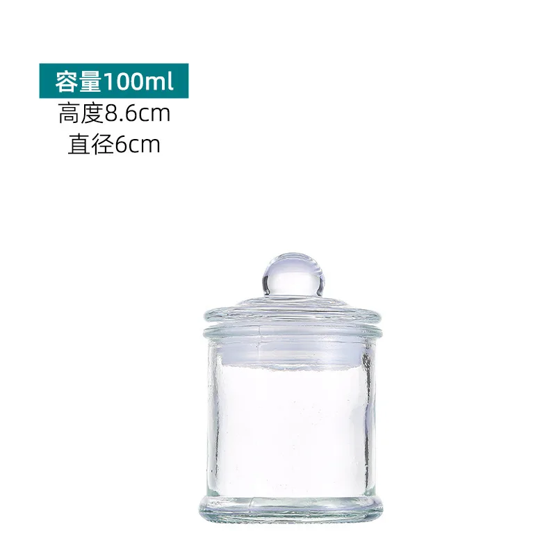 Glass  Candy Jars With glass Clear Lids Apothecary Jars Glass Storage Jars