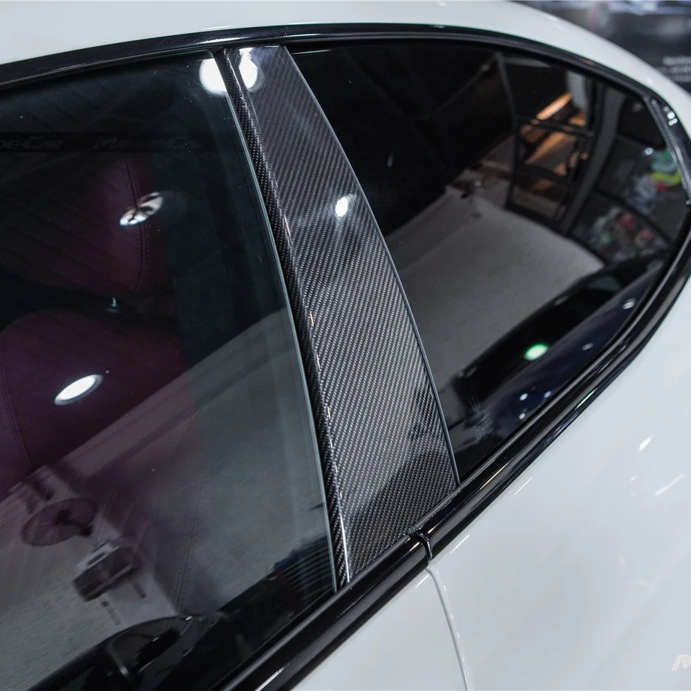 
carbon fiber Middle Pillar Trim window decoration moulding trim For Maserati Quattroporte M156 M157car accessories 