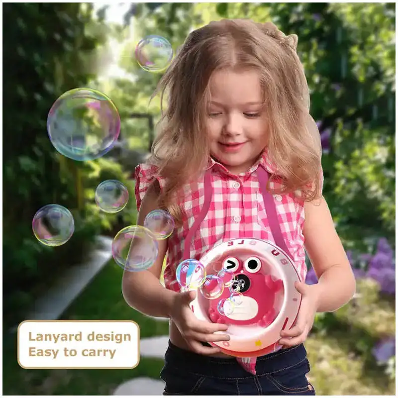 Cute Crab Shape Automatic Bubble Machine Toy Light Music Electric Bubble Maker Machine For Summer Outdoor Soap Water Kids Toys