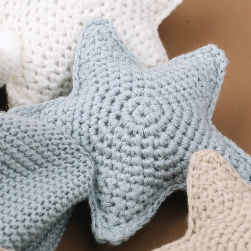 Pinuotu Baby Boys Girls Star Newborn Soft Security Blanket Towel Soothing Crochet Sleeping Comforter Solid Toddlers Toy