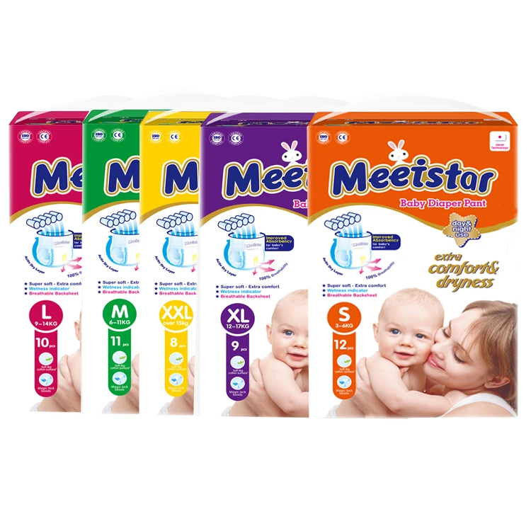 Couche Jetables Pour Bebe Coutraining Pantsos Printed Youth Diapers Low Price Ddiapersnon Woven Fabric ISO Babies Disposable