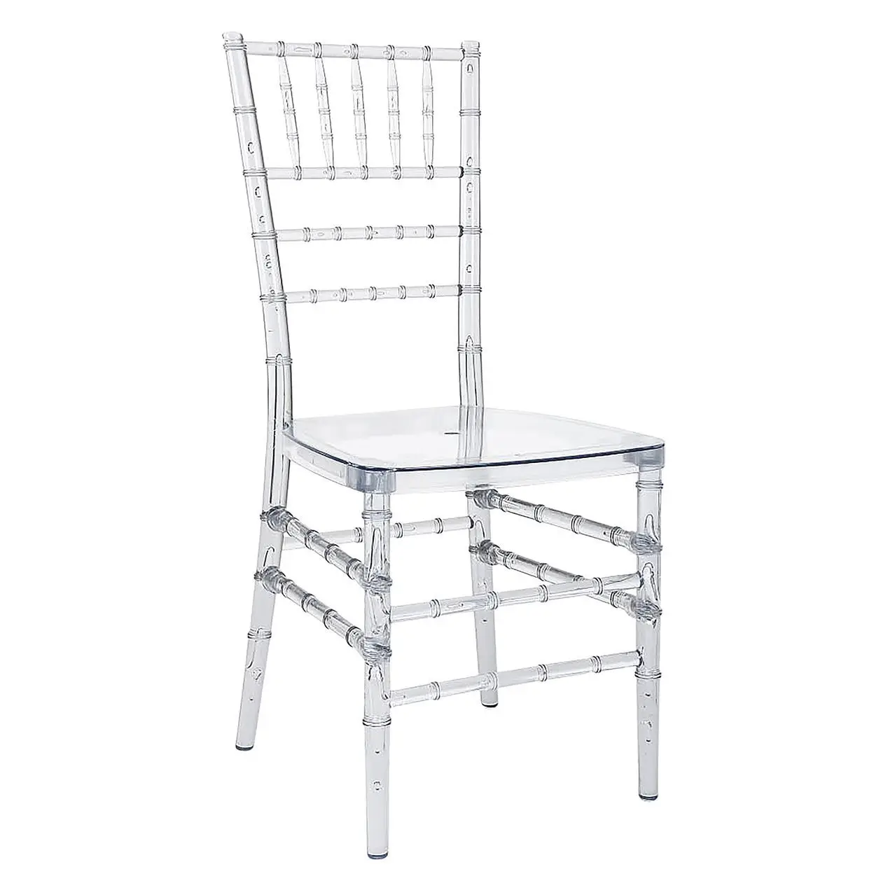 High quality modern crystal transparent clear resin plastic wedding chavari napoleon chiavari chair
