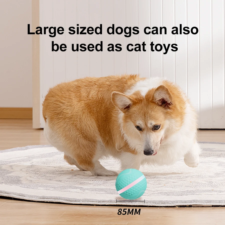 2024 New Automatic Pet Supplies USB Charged Smart Jumping Ball Interactive Pet Dog Ball Toys