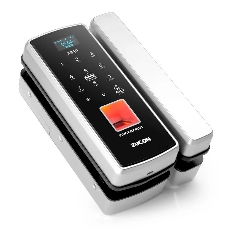 Office security fingerprint password RFID card keyfob unlock digital sliding door smart lock