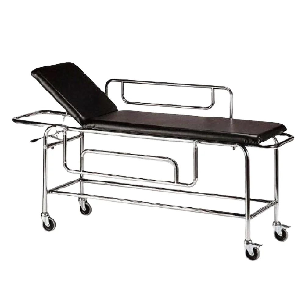 luxury patient trolley stainless steel  hospital trolley   wheels manual trolley Medical Emergency Crash Cart