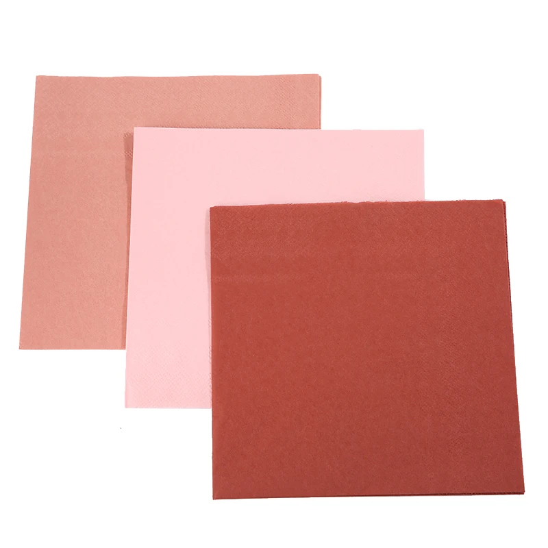 Solid color disposable multi fold customized Christmas beverage restaurant tissue paper hand towels table napkins & Serviettes