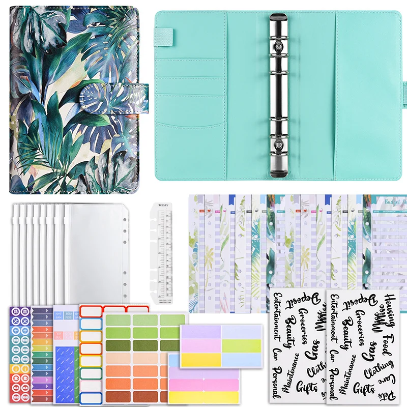 A6 Customize Notebooks PU Leather Money Organizer for Cash Saving binder budget planner budget binder with everything included