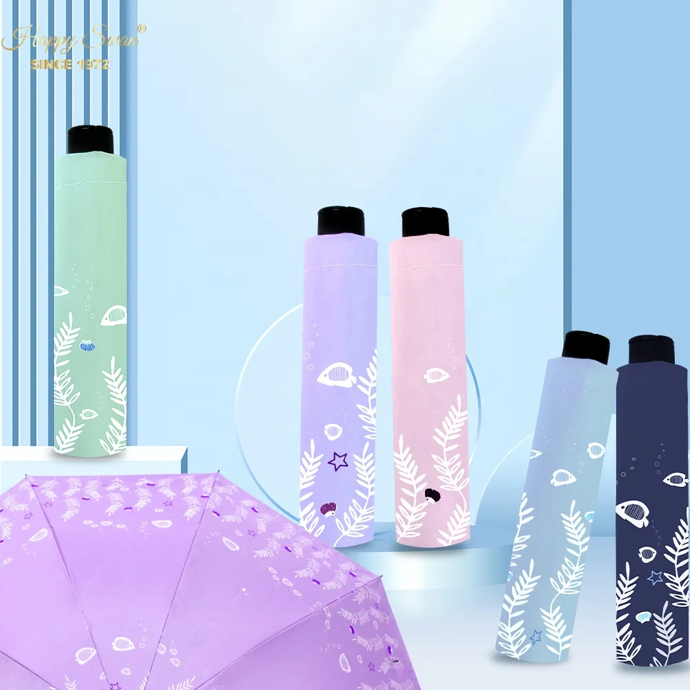 Happy Swan 3 fold big size 10 ribs sun and rain reverse umbrella