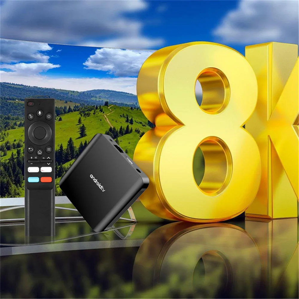 Android 14 TV98 ATV Plus 8K TV Box Allwinner H313  2GB 16GB 5G Dual Wifi6 Support BT5.0 Voice Media Player Set Top Box