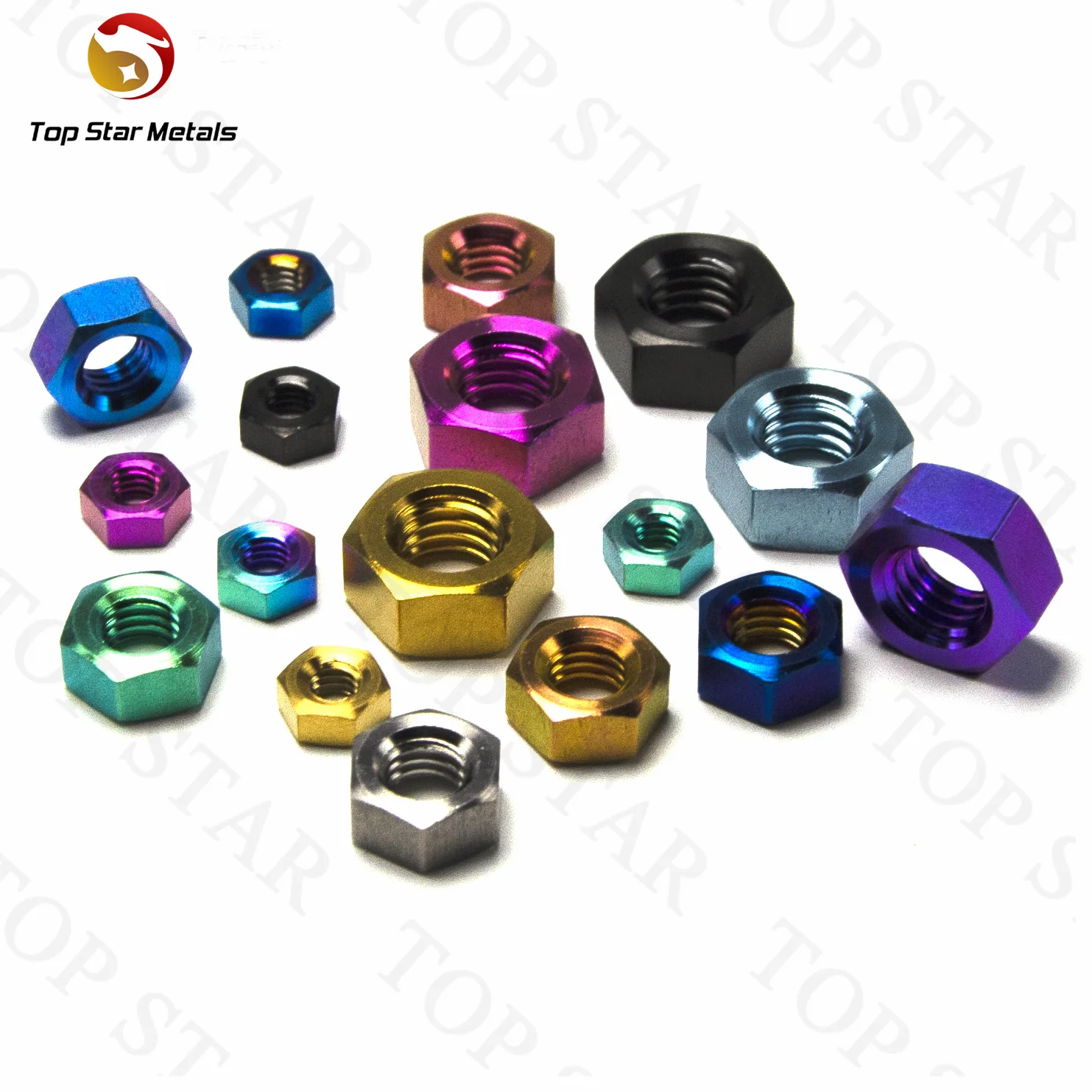 TITST M4 M5 M6 M8 M10 M12 M14 Titanium Flange Nuts Din6923 Ti6Al4V Alloy For Bicycle Bike Motorcycle Car Rear Axle Spacer Nut